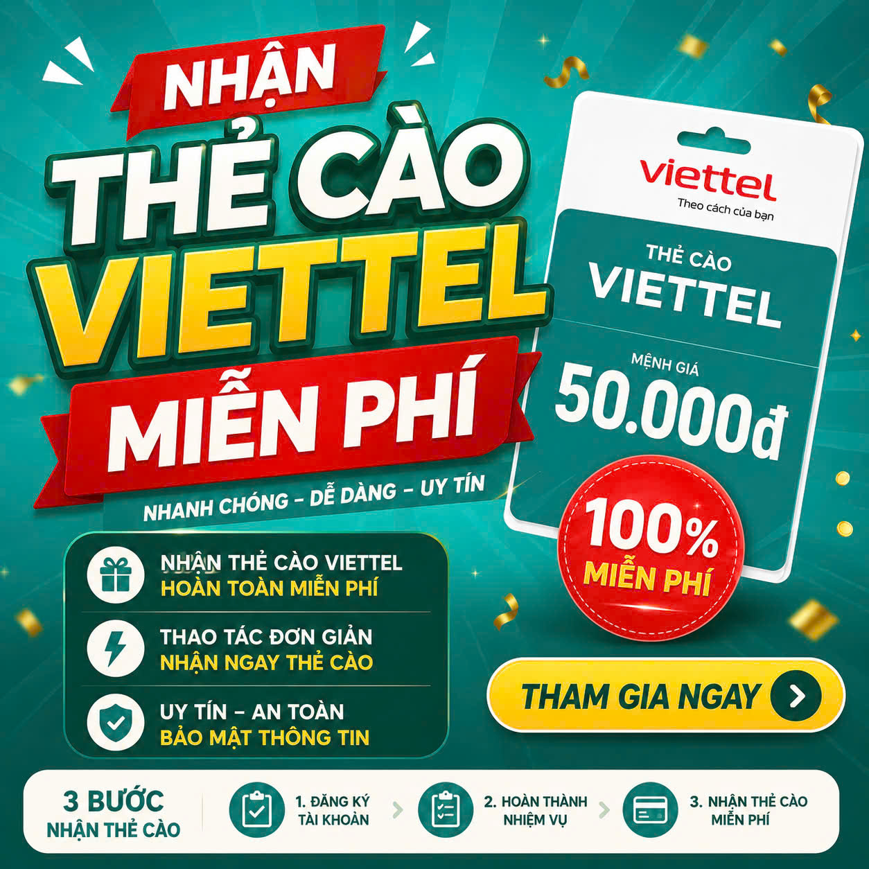Nhận Thẻ Viettel Miễn Phí: Cách Nhận Uy Tín, An Toàn 2026